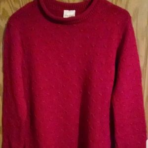 Womens Small Red Knit Sweater